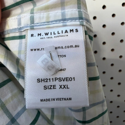 RM WILLIAMS / 'hervey' short sleeved check shirt / XXL (3914151231089060340)