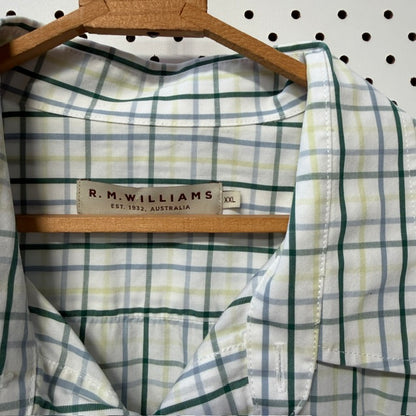 RM WILLIAMS / 'hervey' short sleeved check shirt / XXL (3914151234044179049)