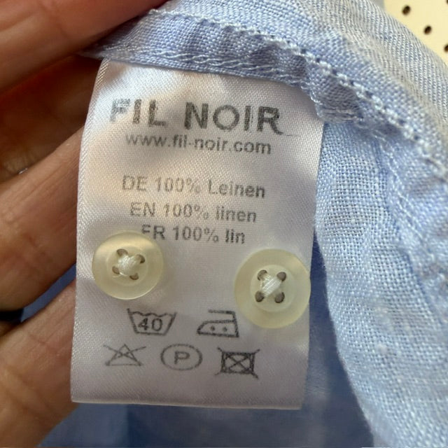 FIL NOIR / linen designer shirt / (3914151239293059499)