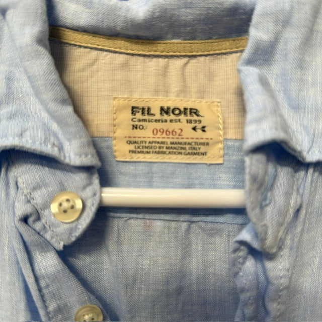 FIL NOIR / linen designer shirt / (3914151248338780031)