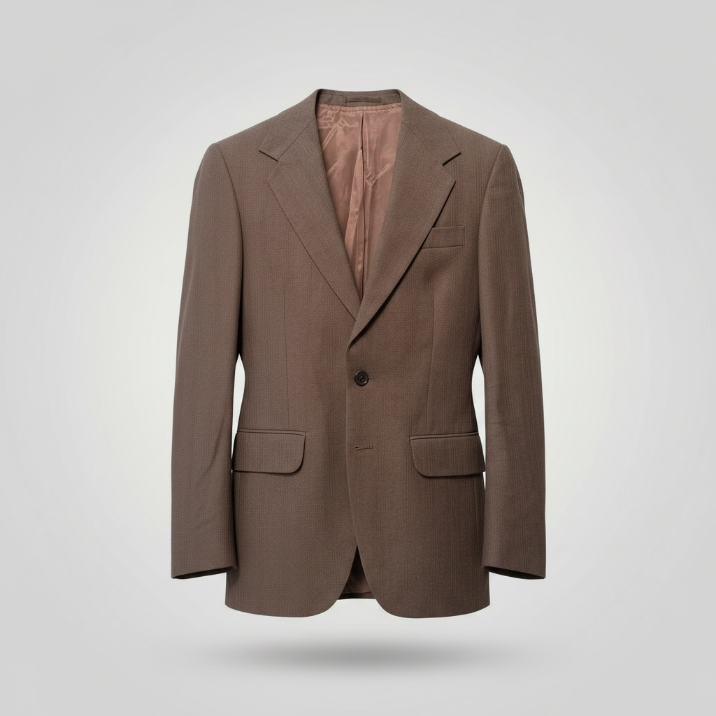 1960s vintage / HARDY AIMES for hepworths / pinstriped brown wool suit / small (3914152131104432668)
