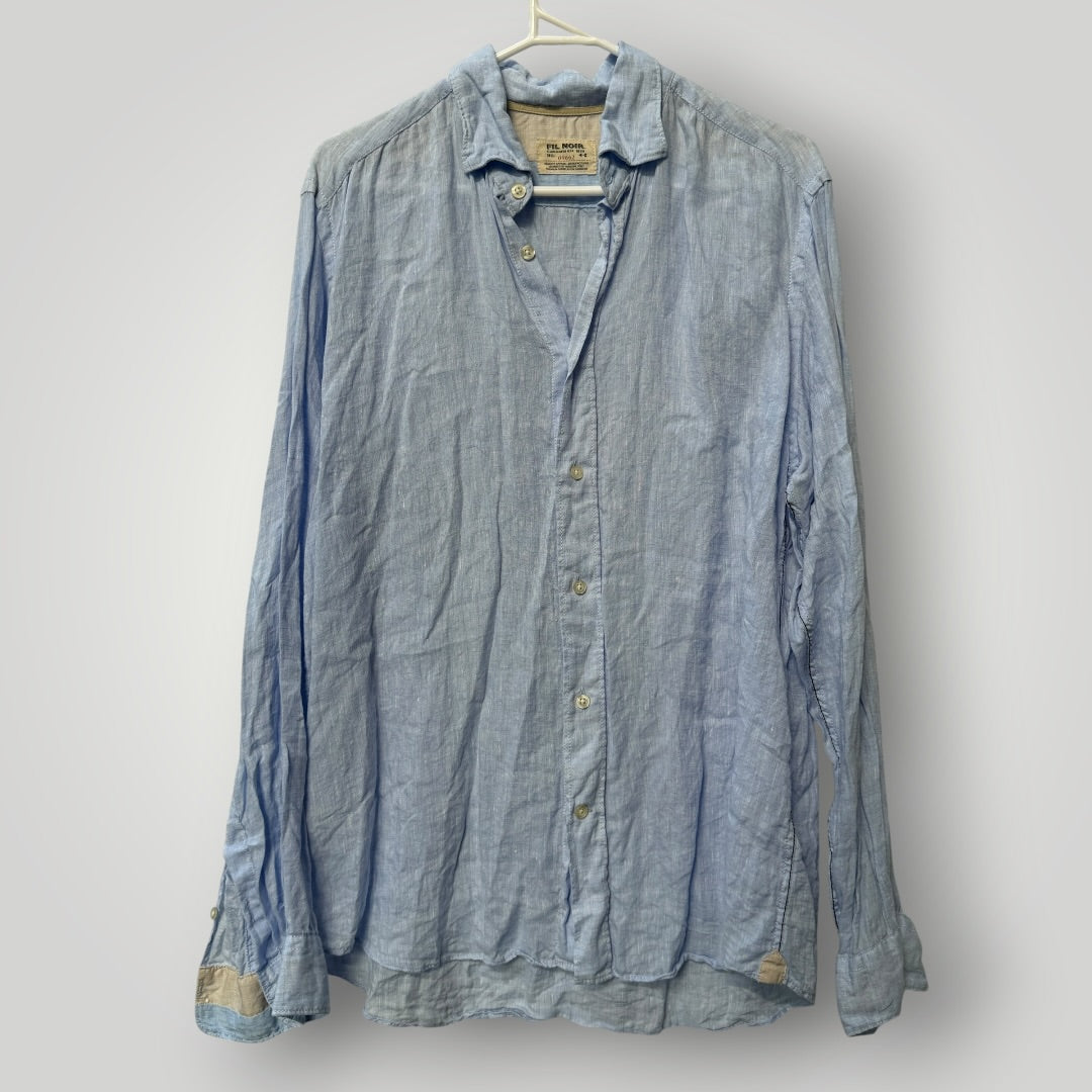 FIL NOIR / linen designer shirt / (3914152179601245750)