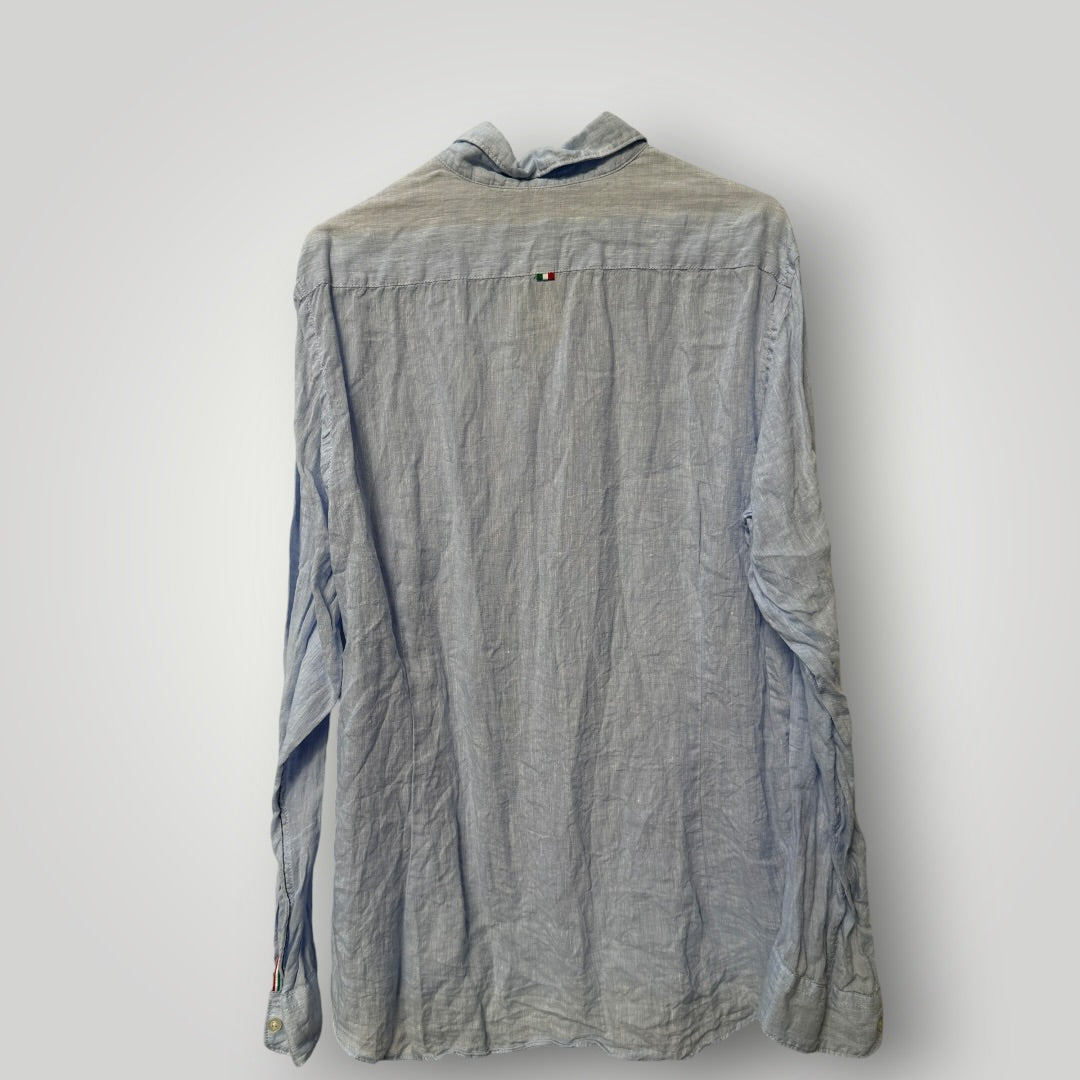 FIL NOIR / linen designer shirt / (3914152181360012170)