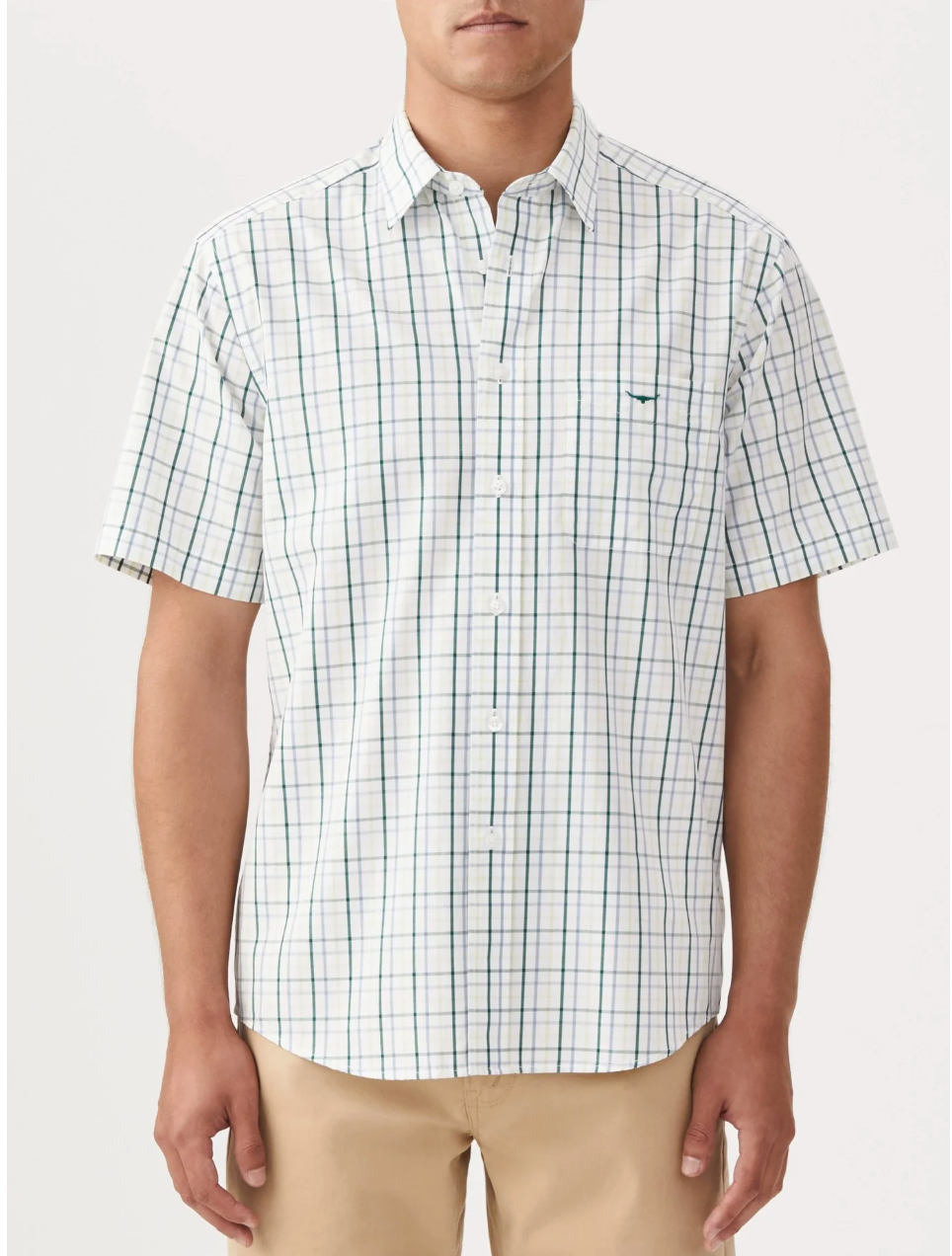 RM WILLIAMS / 'hervey' short sleeved check shirt / XXL (3914168993391083276)