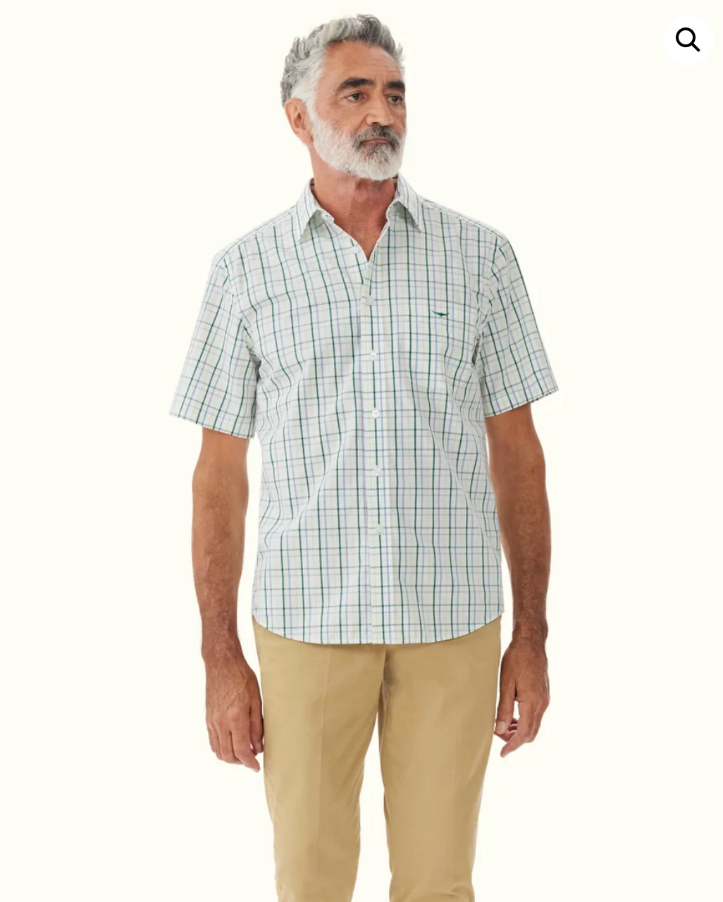 RM WILLIAMS / 'hervey' short sleeved check shirt / XXL (3914168995818370682)
