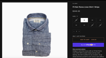 FIL NOIR / linen designer shirt / (3914169847053114886)