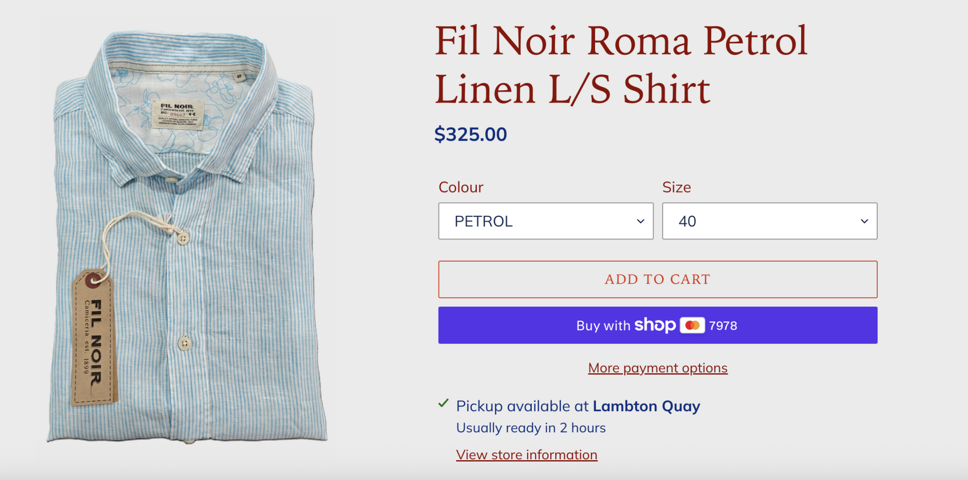 FIL NOIR / linen designer shirt / (3914169850367800587)
