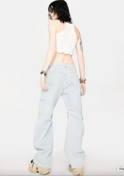 Lioness / Miami Vice cargo jeans / light wash / s (3914222818324934129)