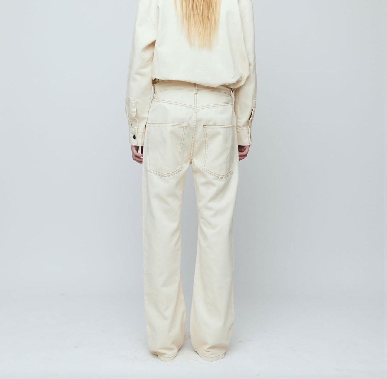 WYNN HAMLYN / womens straight jeans in ivory / 10 (3914224136203311279)