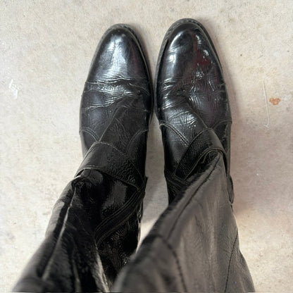patent leather / knee high boots / 7.5 (3914313674697798608)