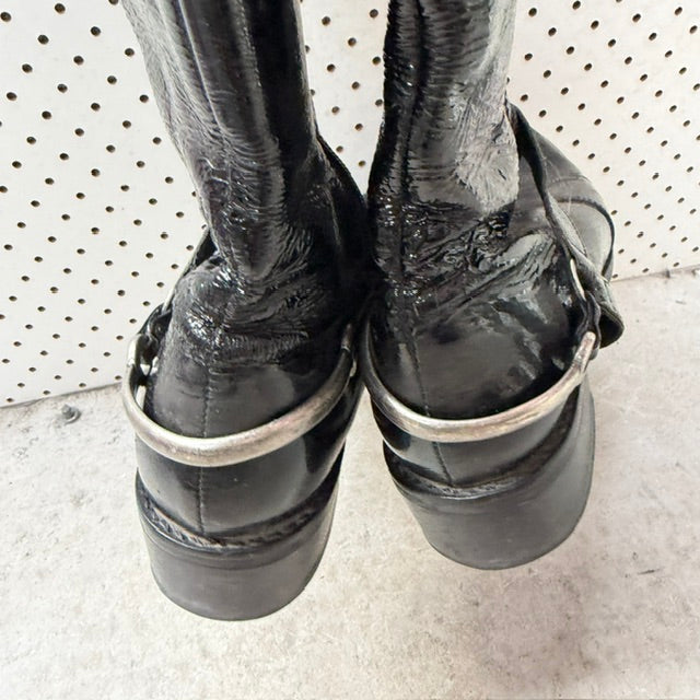 patent leather / knee high boots / 7.5 (3914313676236402516)