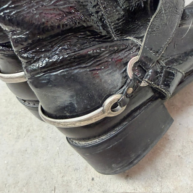 patent leather / knee high boots / 7.5 (3914313677887309886)