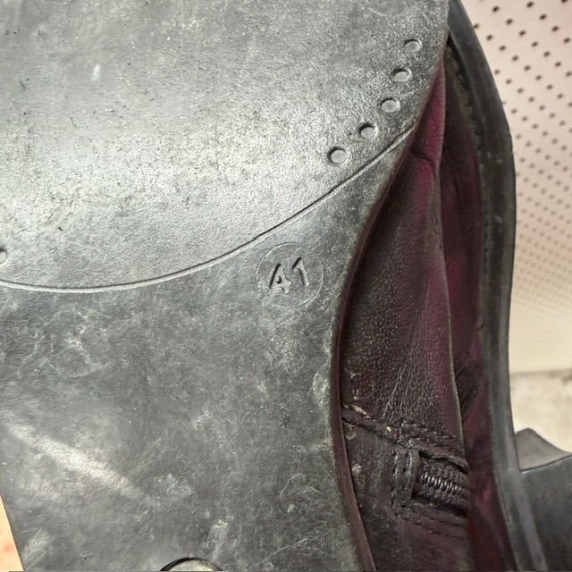 BOOTS / full length black leather / 41 (3914313699163280184)