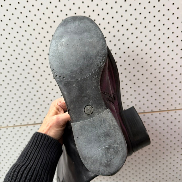 BOOTS / full length black leather / 41 (3914313700810795567)
