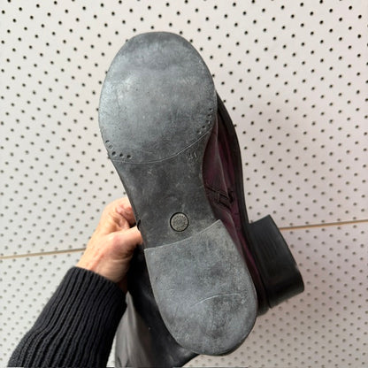 BOOTS / full length black leather / 41 (3914313700810795567)