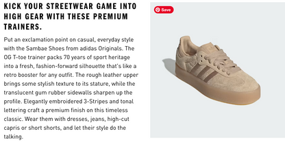 ADIDAS / samba rose / leather with gum platform sole / 37? (3914675906944533520)