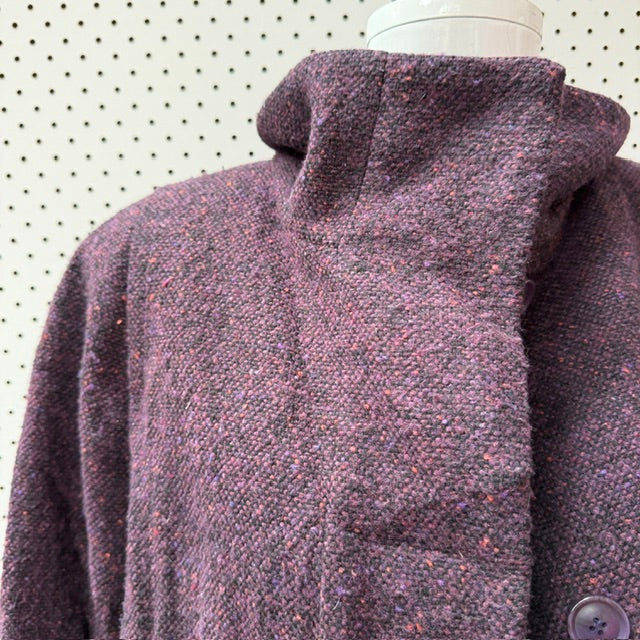 JOHN LEWIS WOMEN / wool mix tweed pea coat / s/m (3914752475546388686)