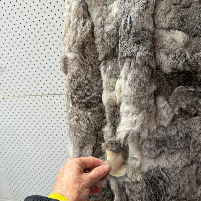 1970s vintage / SERGIO VALENTE / rabbit fur coat / genuine / s/m (3914752504658881675)