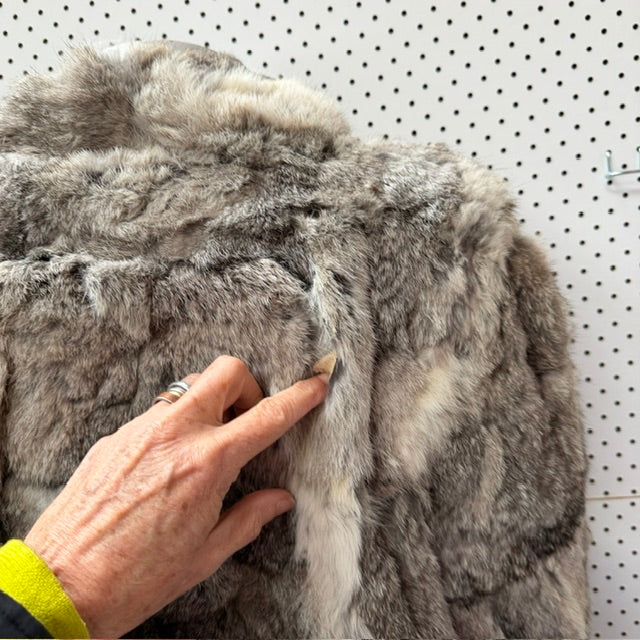 1970s vintage / SERGIO VALENTE / rabbit fur coat / genuine / s/m (3914752506293734140)