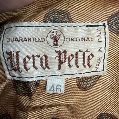 1980s vintage / brown leather jacket / made in italy / 46 (3914752542997088610)