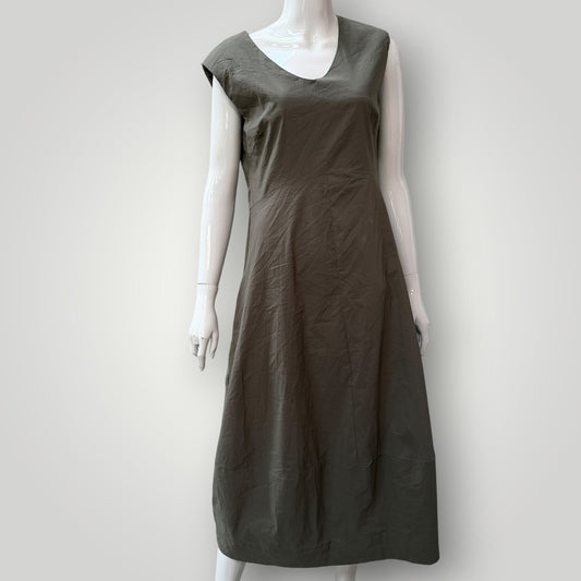 FOIL / beautifully shaped khaki dress / 10 (3914752948862731010)