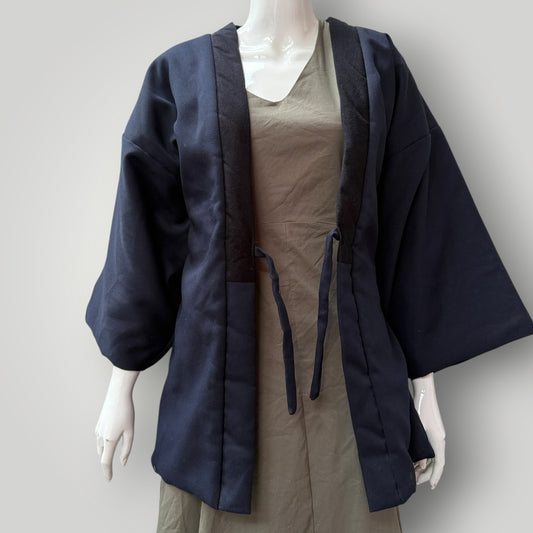 JAPANESE / traditional Hanten or Haori style kimono jacket / free size (3914752952117149658)