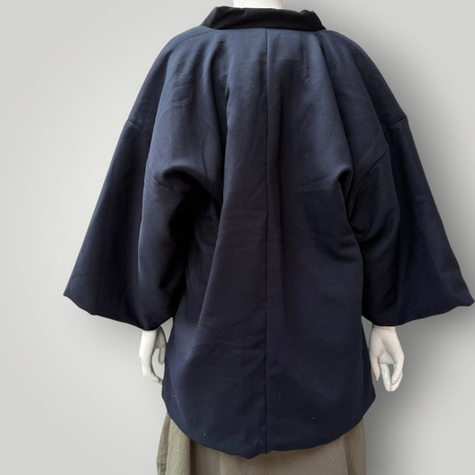 JAPANESE / traditional Hanten or Haori style kimono jacket / free size (3914752953845459408)