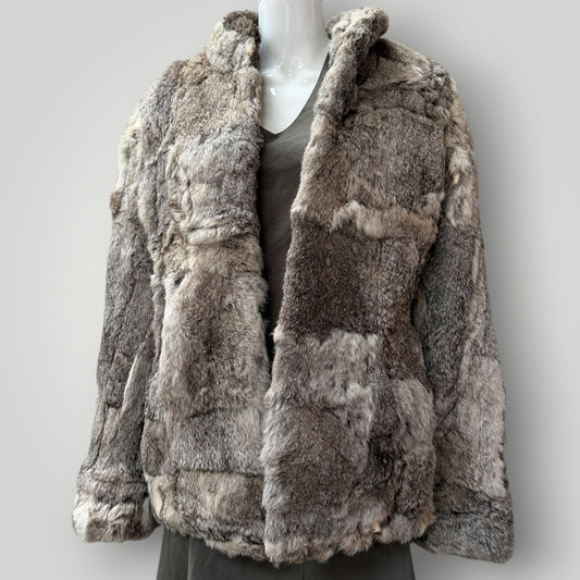 1970s vintage / SERGIO VALENTE / rabbit fur coat / genuine / s/m (3914752986007160360)