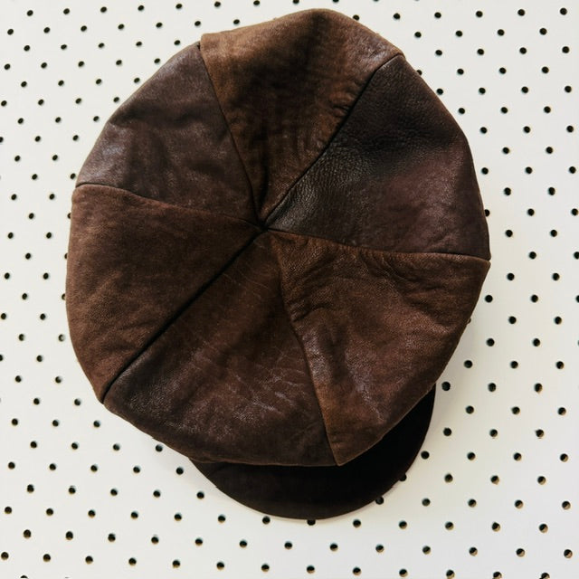 1970s vintage / suede / brown cap (3914839118667545984)