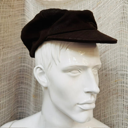 1970s vintage / suede / brown cap (3914839124139563678)