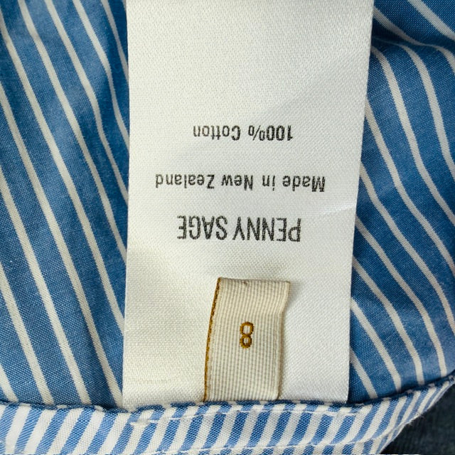 PENNY SAGE / dalton wrap top (blue stripes) / s (3915003461568861066)