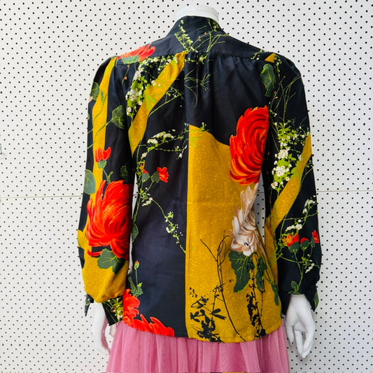 1980s vintage / PURITAN / multi coloured blouse / s / made in nz (3915003547606898001)