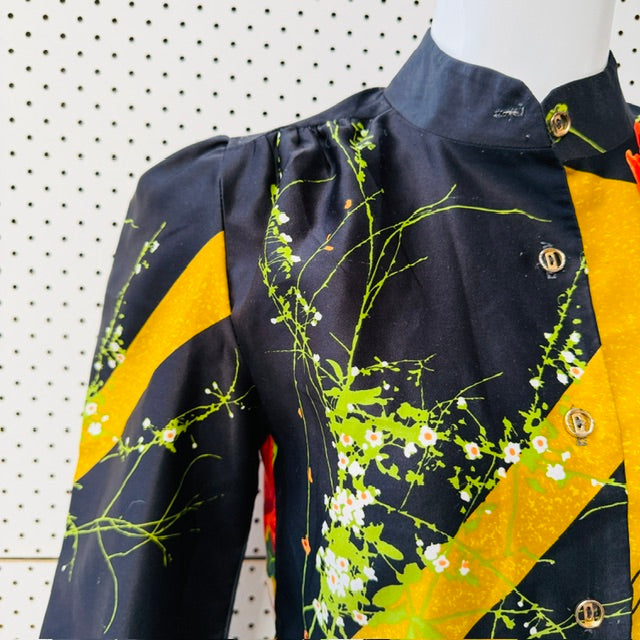 1980s vintage / PURITAN / multi coloured blouse / s / made in nz (3915003550159866425)