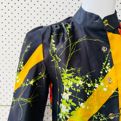 1980s vintage / PURITAN / multi coloured blouse / s / made in nz (3915003550159866425)