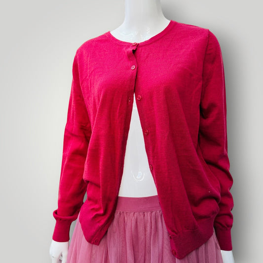 CAPTURE / dusky pink merino cardigan / m (3915004994219799992)