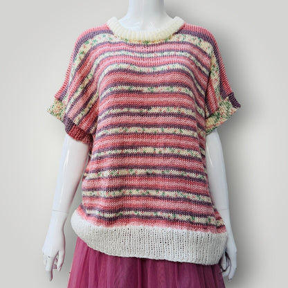 handmade / hand knitted / oversized tee / m/l (3915005019267464147)