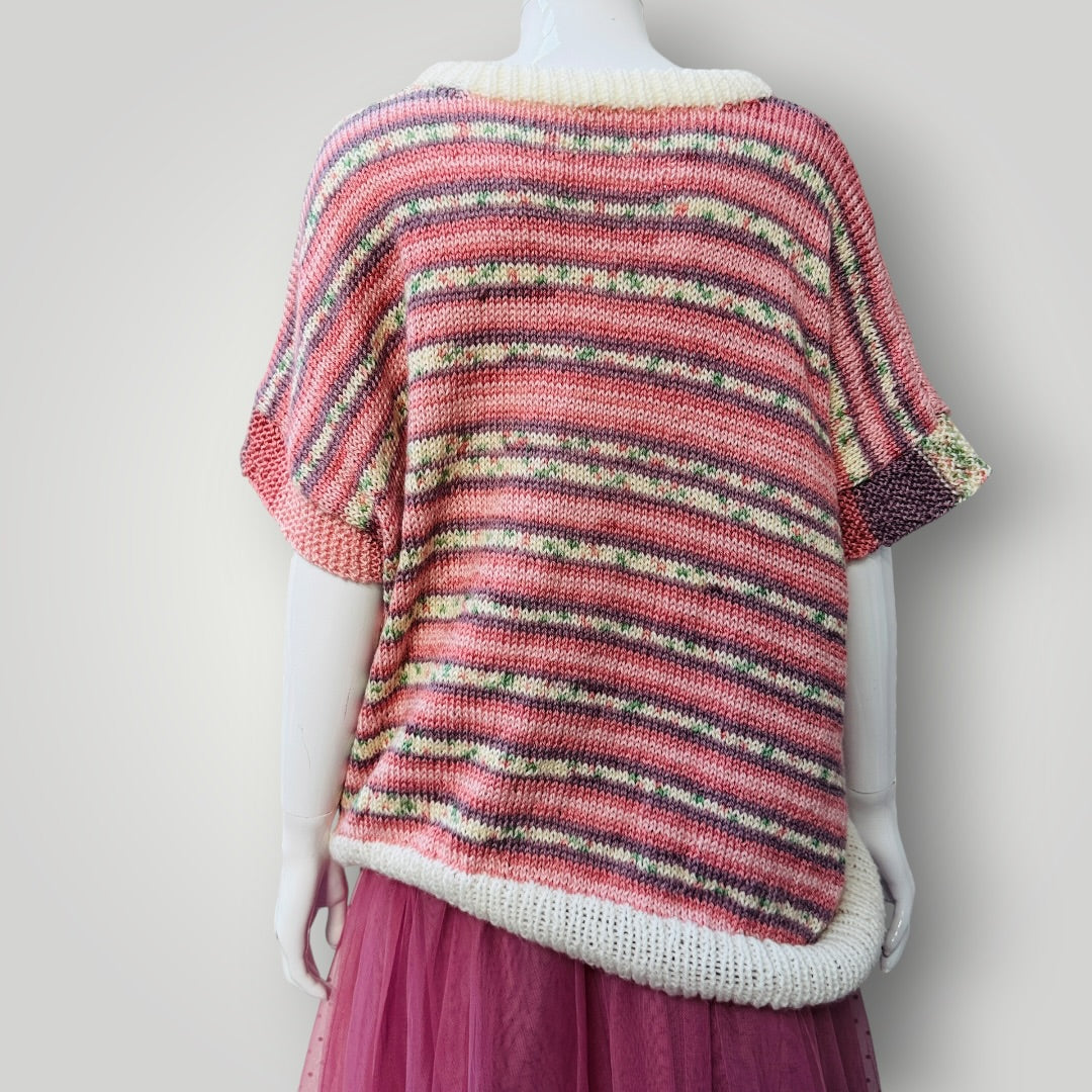 handmade / hand knitted / oversized tee / m/l (3915005021955446527)