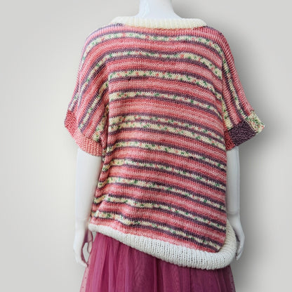 handmade / hand knitted / oversized tee / m/l (3915005021955446527)
