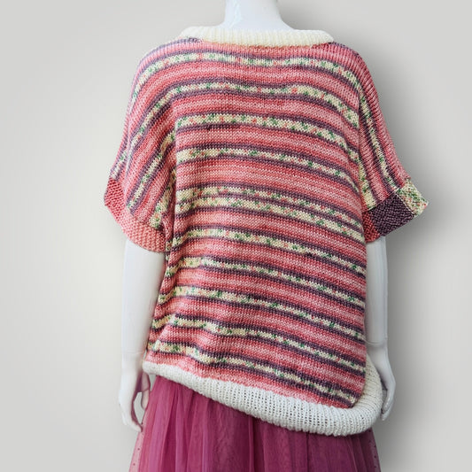 handmade / hand knitted / oversized tee / m/l (3915005021955446527)