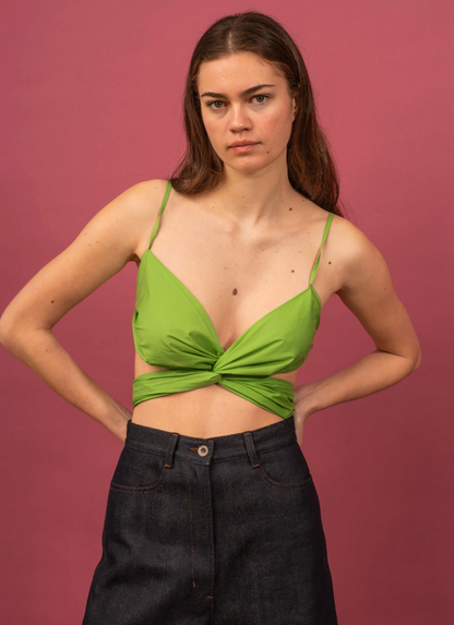 PENNY SAGE / dalton wrap top (blue stripes) / s (3915006805090418543)
