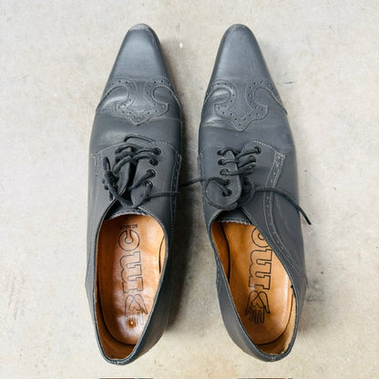MINNIE COOPER / grey leather oxford brogues / 40 (3915270175157464861)