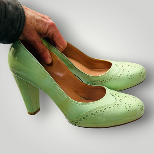 KATE SYLVESTER x G&L handmade pumps in mint green / 40 (3915270496550406179)