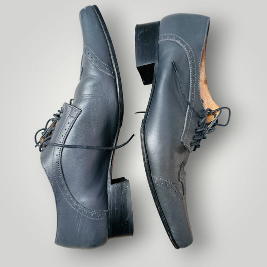 MINNIE COOPER / grey leather oxford brogues / 40 (3915270499676449457)
