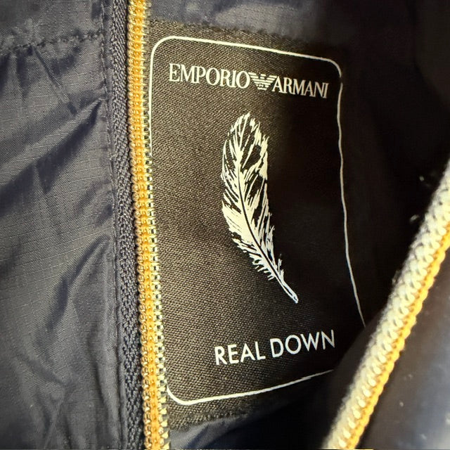 EMPORIO ARMANI / navy gold reversible down puffer / 56 (3915354115535750075)