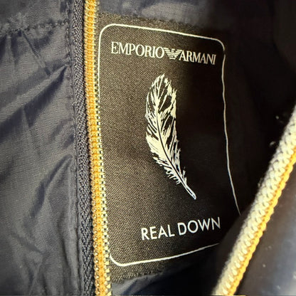 EMPORIO ARMANI / navy gold reversible down puffer / 56 (3915354115535750075)