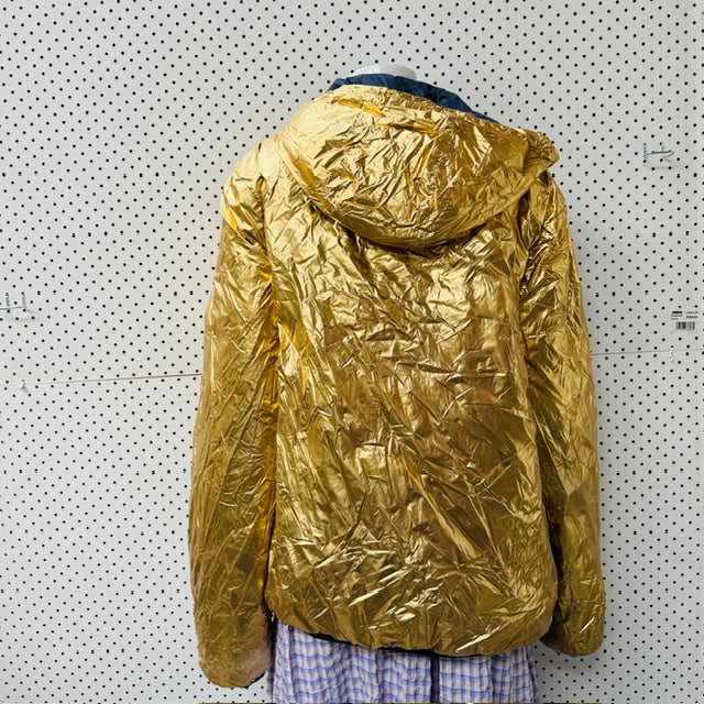 EMPORIO ARMANI / navy gold reversible down puffer / 56 (3915354117205935948)