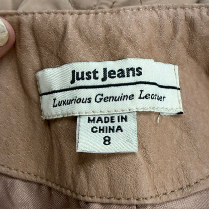 JUST JEANS / brown suede leather jacket / s (3915354168368319029)