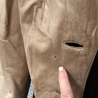 JUST JEANS / brown suede leather jacket / s (3915354177014969471)