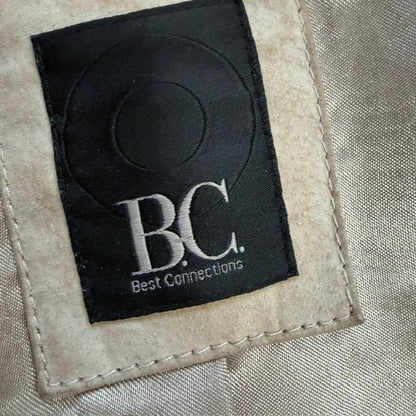 BC / taupe leather jacket / s/m (3915354181552954188)