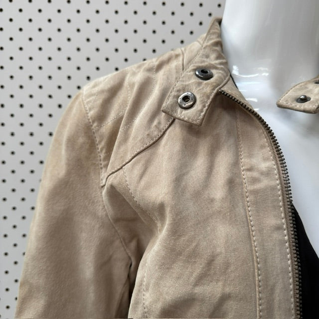 BC / taupe leather jacket / s/m (3915354186355330411)